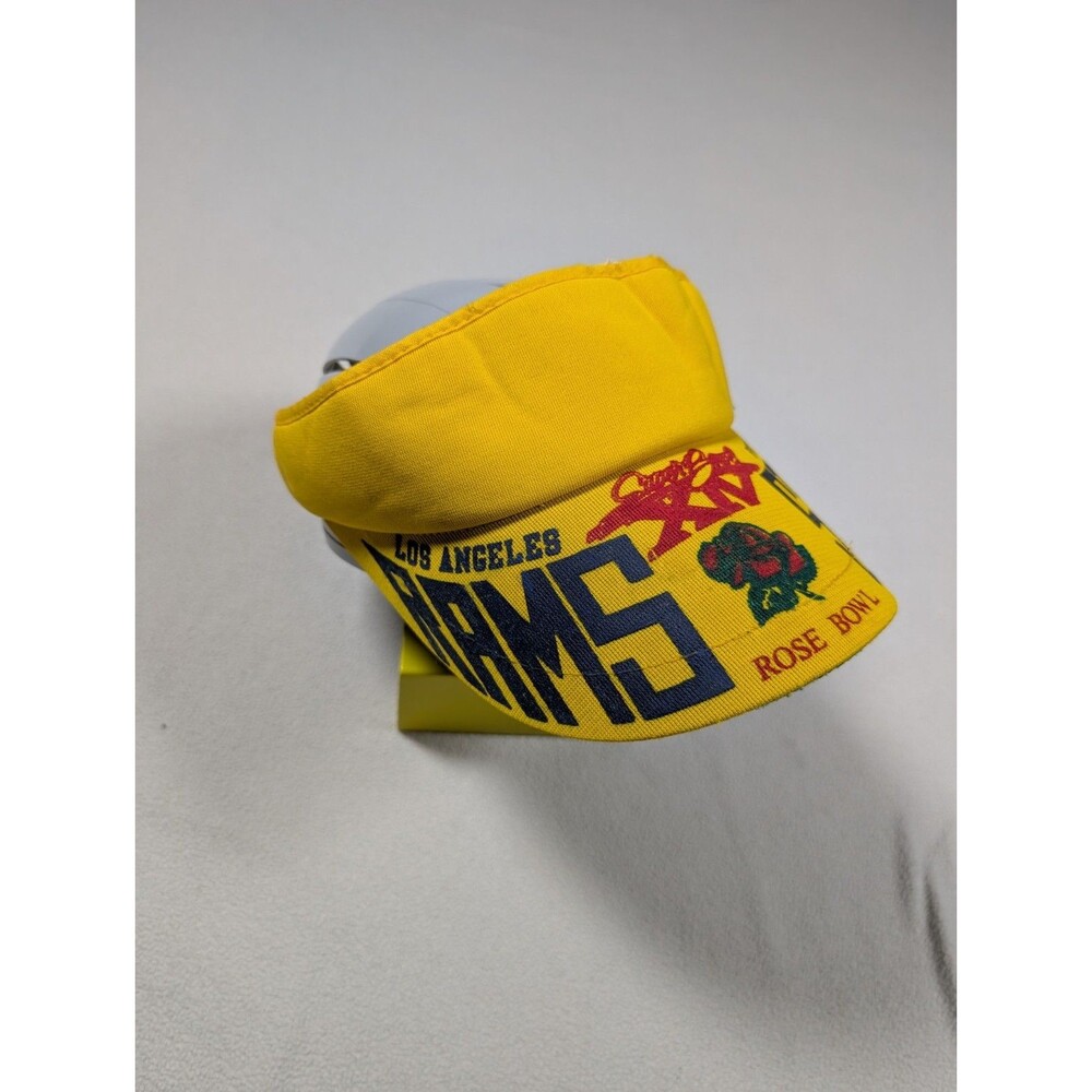 Vtg 80's Superbowl XIV Visor Hat Pittsburgh Steelers Los Angeles Rams Rose Bowl
